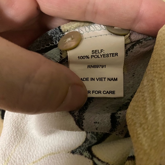 Anthropologie Fig and Flower Floral Hi/Lo Front Placket Tunic Split Sides M - Picture 8 of 15